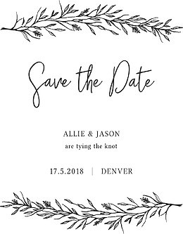 文艺范树枝邀请函