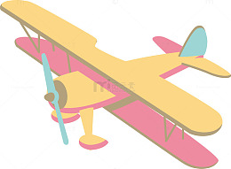 俯视图双翼飞机