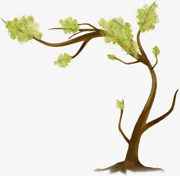手绘清新树木素材免费下载_觅元素