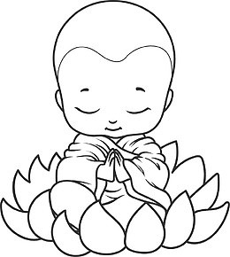 莲花上的小和尚