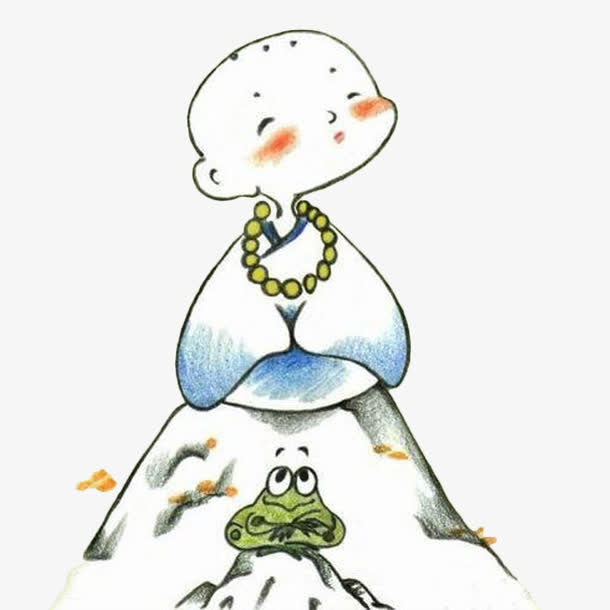 关键词 : 手绘小和尚,小和尚,卡通小和尚,小沙弥,青蛙,漫画,&nbsp