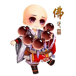 手绘少林小和尚