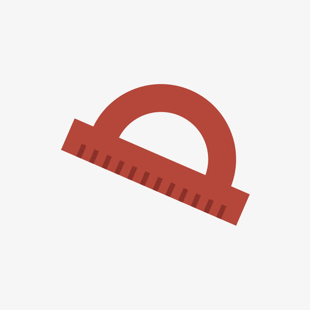 咖啡色的量角器