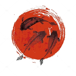 红色圆形毛笔