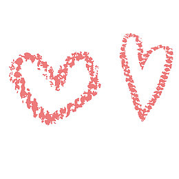 爱心粉笔笔刷效果图