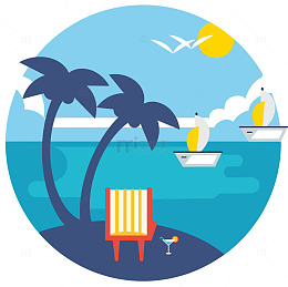 夏日海滩度假icon