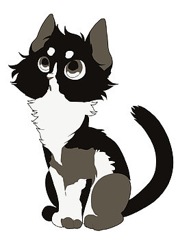 矢量奶牛猫