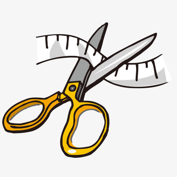 手绘剪刀剪纸图样