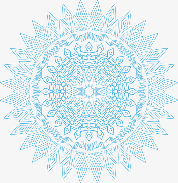 天蓝色宗教花纹