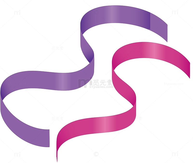 美丽的紫色丝带