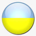乌克兰国旗国圆形世界旗