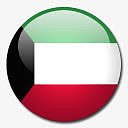 科威特国旗国圆形世界旗