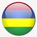 毛里求斯国旗国圆形世界旗
