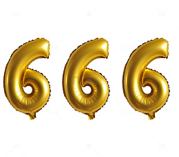 666金色铝膜气球