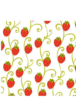 红色草莓底纹