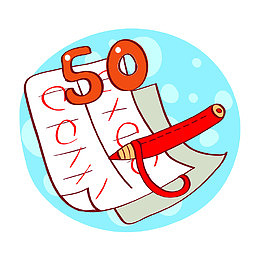 批阅试卷打分50