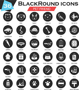 可爱宠物图标设计矢量素材