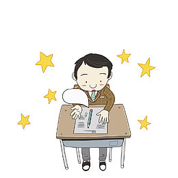 正在答题的男孩