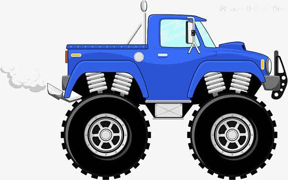 卡通巨轮卡车