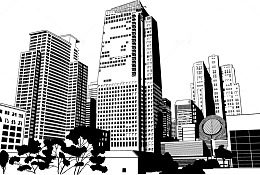 现代城市矢量素材