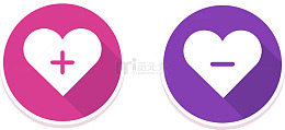 爱心加减按钮