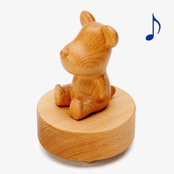 创意实木动物音乐盒