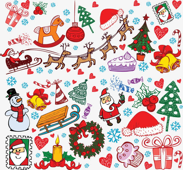 圣诞节元素矢量图