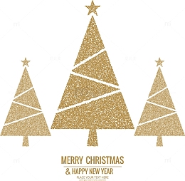 三棵金色圣诞树