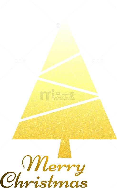 金色拼接圣诞树