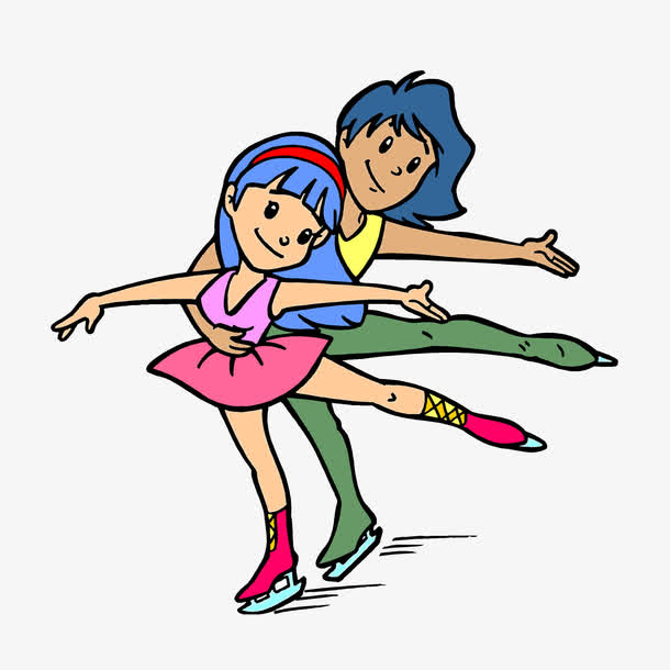 花样滑冰动漫人物双人图片