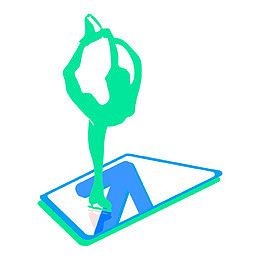 花样滑冰人物剪影免抠素材