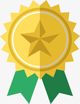 金色五角星锯齿徽章