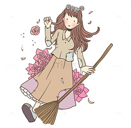 带花环的乞丐女孩