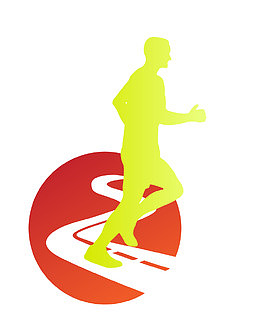 矢量卡通图案运动项目长跑