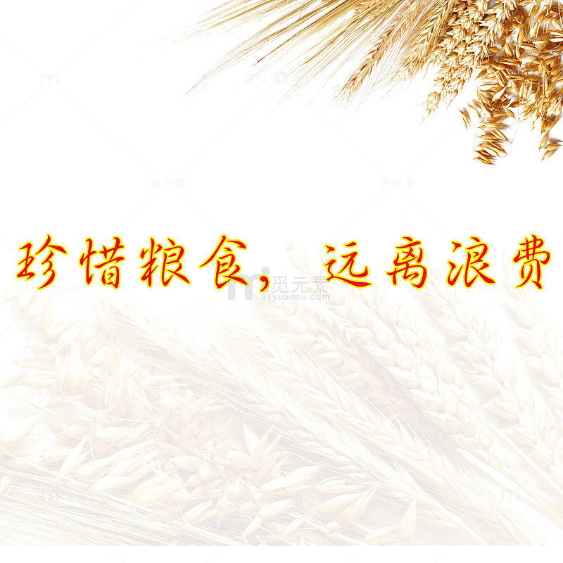 珍惜粮食拒绝浪费