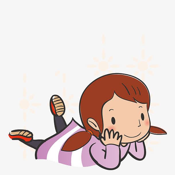 在阳光下托腮的小孩