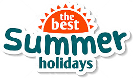 度假旅行卡通标签