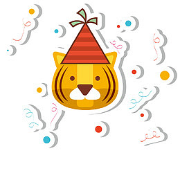 卡通生日贴纸
