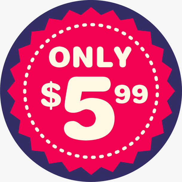 红色圆形价格标签免抠素材免费下载_觅元素51yuansu.com