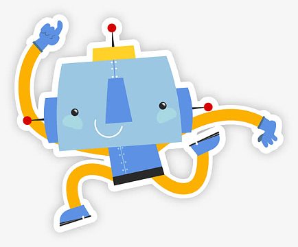 蓝色趣味机器人