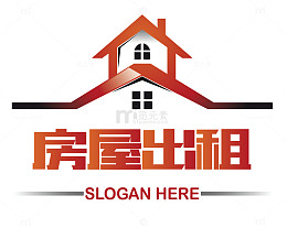 矢量房屋出租中介公司标志