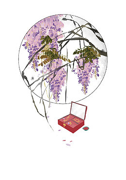 紫色树上花