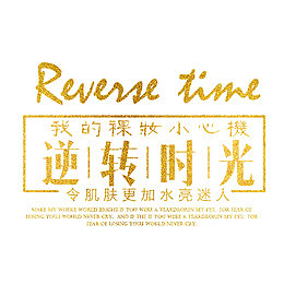 逆转时光艺术字