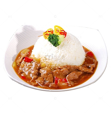 黑椒牛肉盖浇饭