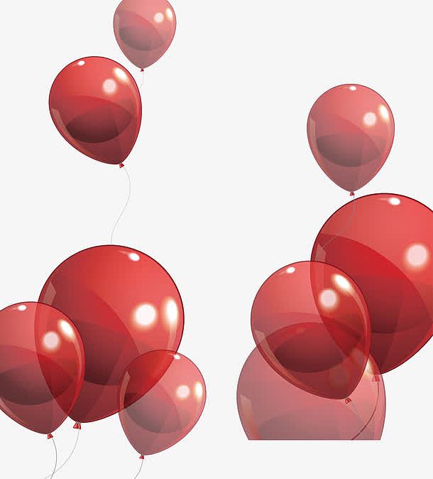 红色透明气球