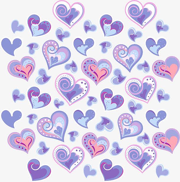 紫色浪漫爱心