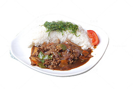 西红柿黑椒牛肉盖饭