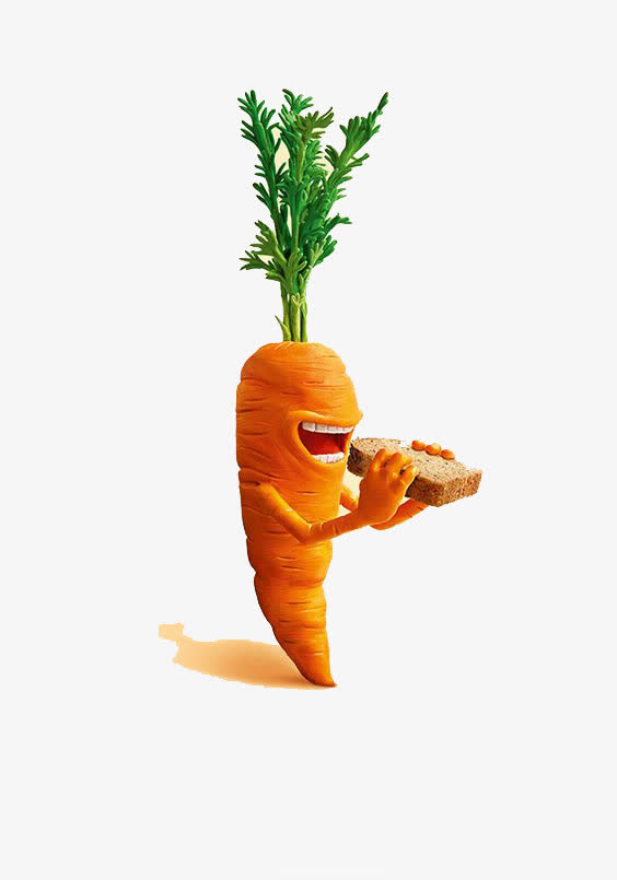 胡萝卜吃吐司面包