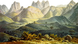 矢量手绘山林