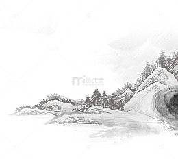 水墨画山林